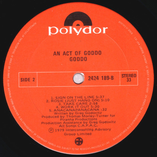 Goddo : An Act Of Goddo (LP, Album)