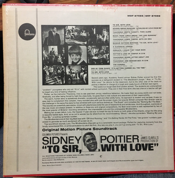 Various : To Sir, With Love Original Motion Picture Soundtrack (LP, Album)